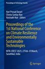 Text: "Proceedings of the 1st National Conference on Climate Resilience and Environmentally Sustainable Technologies." Blaues Hintergrunddesign mit dem Springer-Logo unten.