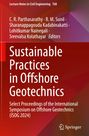 Texte: Lecture Notes in Civil Engineering 768; Sustainable Practices in Offshore Geotechnics. Hintergrund: Rotbraun. Logo: Springer.