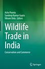„Wildlife Trade in India: Conservation and Commerce“; grün-blaues Cover, Autoren: Asha Poonia, Sandeep Kumar Gupta, Vikram Delu.
