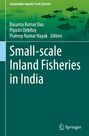 Titel: "Small-scale Inland Fisheries in India". Grüne Hintergrundgestaltung mit Fischen und Pflanzen, Springer-Logo.