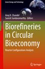 Text: "Green Energy and Technology", "Anuj K. Chandel", "Suresh Sundaramurthy Editors", "Biorefineries in Circular Bioeconomy", "Reactor Configurations Analysis". Oben Erdkugel und Yin-Yang-Kugel.