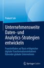 „Unternehmensweite Daten- und Analytics-Strategien entwickeln“, Praxisleitfaden von Prakash Sah. Blaues Cover mit Logo.