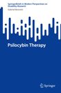 „Psilocybin Therapy“ und „SpringerBriefs in Modern Perspectives on Disability Research“. Abstraktes blau-weißes Design.