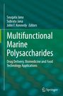 Grüner Hintergrund mit dem Titel: "Multifunctional Marine Polysaccharides" und Autoren: Sougata und Subrata Jana.