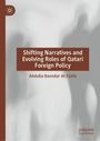 "Shifting Narratives and Evolving Roles of Qatari Foreign Policy" von Abdulla Banndar Al-Etaibi. Hintergrund in Grautönen.