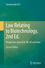 Titel: "Law Relating to Biotechnology, 2nd Ed.", Perspektiven aus USA, UK, EU und Indien. Grünes Hintergrunddesign. Logo rechts unten.