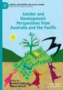"Gender and Development: Perspectives from Australia and the Pacific." Illustration: Landschaft mit Baum und Vögeln.