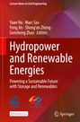 Text: "Hydropower and Renewable Energies. Powering a Sustainable Future with Storage and Renewables." Roter Hintergrund.
