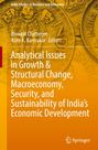 Titel: "Analytical Issues in Growth & Structural Change, Macroeconomy, Security, and Sustainability of India’s Economic Development". Hintergrund: indische Münzen.