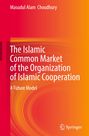 Text: "The Islamic Common Market of the Organization of Islamic Cooperation: A Future Model". Bunte rote und orange Wirbel.