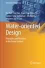 Titel: Water-oriented Design. Untertitel: Principles and Practices in the Asian Context. Blau-orange Farbübergang.
