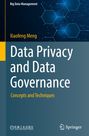 "Data Privacy and Data Governance" von Xiaofeng Meng, Blau mit Hexagon-Muster und zwei Logos unten.