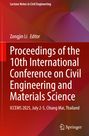 Proceedings der 10. internationalen Konferenz zu Bauingenieurwesen, 2.-5. Juli 2025, Chiang Mai, Thailand; abstrakter roter Hintergrund.