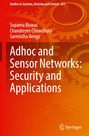 "Adhoc and Sensor Networks: Security and Applications" von Suparna Biswas und anderen. Zahnrad-Illustration in Orange.