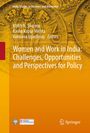 Buchcover: „Women and Work in India: Challenges, Opportunities and Perspectives for Policy“. Hintergrund: indische Münzen.