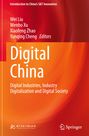 Buchtitel: "Digital China". Roter Hintergrund mit orangefarbenen Wellen, Verlag Springer unten rechts.