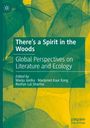 Text: "There’s a Spirit in the Woods" und "Global Perspectives on Literature and Ecology". Grünes Blattmotiv im Hintergrund.