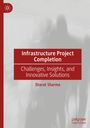 „Infrastructure Project Completion“, „Challenges, Insights, and Innovative Solutions“. Design mit Silhouetten.