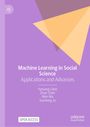 „Machine Learning in Social Science: Applications and Advances“. Lilafarbener Hintergrund mit geometrischen Formen.