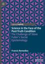 „Science in the Face of the Post-Truth Condition“ von Francis Remedios. Ornamentales Muster in Lila und Dunkelblau.