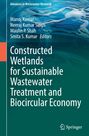 Advances in Wastewater Research. Constructed Wetlands for Sustainable Wastewater Treatment and Biocircular Economy. Oben abstrakte Wasserillustration.
