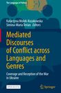 „Mediated Discourses of Conflict across Languages and Genres“; Illustrationen von Sprechblasen und zwei silhouettierte Figuren.