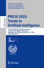 Titel: PRICAI 2025: Trends in Artificial Intelligence. Blaue Abstraktion mit Vogel- und Farnzeichnung.