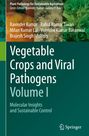 Buchtitel: Vegetable Crops and Viral Pathogens, Volume I. Unten ist das Springer-Logo. Oberer Teil zeigt Pflanzen und Viren.