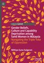 „Gender Beliefs, Culture and Capability Deprivation among Tamil Women in Malaysia“; gelbe Blätter auf rotem Hintergrund.