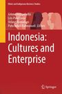 Titel "Indonesia: Cultures and Enterprise", rote Farbe, stilisierte Profile im Hintergrund.