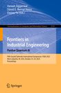 Titel: "Frontiers in Industrial Engineering". Details: "Purdue Quantum AI", Symposium 2025. Hintergrund: Gelb und Blau.