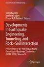 Titel: Developments in Earthquake Engineering, Tunneling, and Rock–Soil Interaction. Roter Hintergrund, Springer-Logo.
