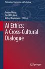 Text oben: "Philosophy of Engineering and Technology". Titel: "AI Ethics: A Cross-Cultural Dialogue". Zahnrad-Illustration.
