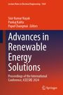 "Advances in Renewable Energy Solutions" auf rotem und blauem Hintergrund. Springer-Logo unten rechts.