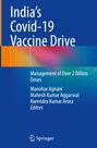 "India’s Covid-19 Vaccine Drive: Management of Over 2 Billion Doses." Bunte, abstrakte geometrische Formen und ein Verlagssymbol am Boden.