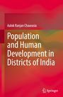 Titel: "Population and Human Development in Districts of India", Autor: Aalok Ranjan Chaurasia. Hintergrund in Rot und Orange.
