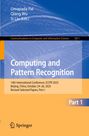 Text: "Computing and Pattern Recognition", Konferenzdetails darunter. Untere Hälfte orange, obere Hälfte blau mit Muster.