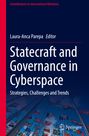 "Statecraft and Governance in Cyberspace: Strategies, Challenges and Trends" steht in großen Buchstaben. Darunter Fahnen.