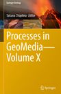 „Processes in GeoMedia—Volume X“, Springer Geology, Tatiana Chaplina Editor, mit Vulkan und Gesteinsmustern.