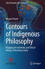 „Contours of Indigenous Philosophy“ von Bhagat Oinam. Farbige, abstrakte Illustrationen mit Springer-Logo.