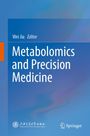Buchcover: "Metabolomics and Precision Medicine" von Wei Jia, Editor. Blauer Hintergrund mit Logos unten.