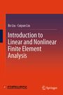 "Introduction to Linear and Nonlinear Finite Element Analysis" von Bo Liu, Cuiyun Liu, Springer-Logo, rote Farbverläufe.
