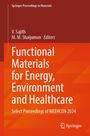 "Functional Materials for Energy, Environment and Healthcare", Springer, rote und orange Gestaltung, abstrakte Muster.