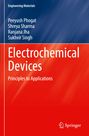 Text: Peeyush Phogat, Shreya Sharma, Ranjana Jha, Sukhvir Singh, "Electrochemical Devices: Principles to Applications."  
Oben blau, unten rot.