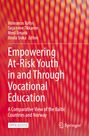 Titel: "Empowering At-Risk Youth in and Through Vocational Education". Hintergrund rot-orange mit Mustern.