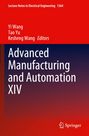 Oben steht "Lecture Notes in Electrical Engineering 1364". Namen: Yi Wang, Tao Yu, Kesheng Wang. Titel: "Advanced Manufacturing and Automation XIV". Unten ist das Springer-Logo.