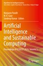 Buchtitel: "Artificial Intelligence and Sustainable Computing". Hintergrund in warmen Gelb- und Orangetönen. Springer-Logo.