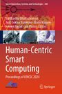 Text: Human-Centric Smart Computing: Proceedings of ICHCSC 2024. Oben Illustrationen von Technologien und ein Gehirn.