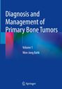 "Diagnosis and Management of Primary Bone Tumors" auf blauem Hintergrund, bunter Farbverlauf links, Springer-Logo unten.