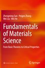 „Fundamentals of Materials Science. From Basic Theories to Critical Properties“ in Weiß auf rotem Verlaufshintergrund.